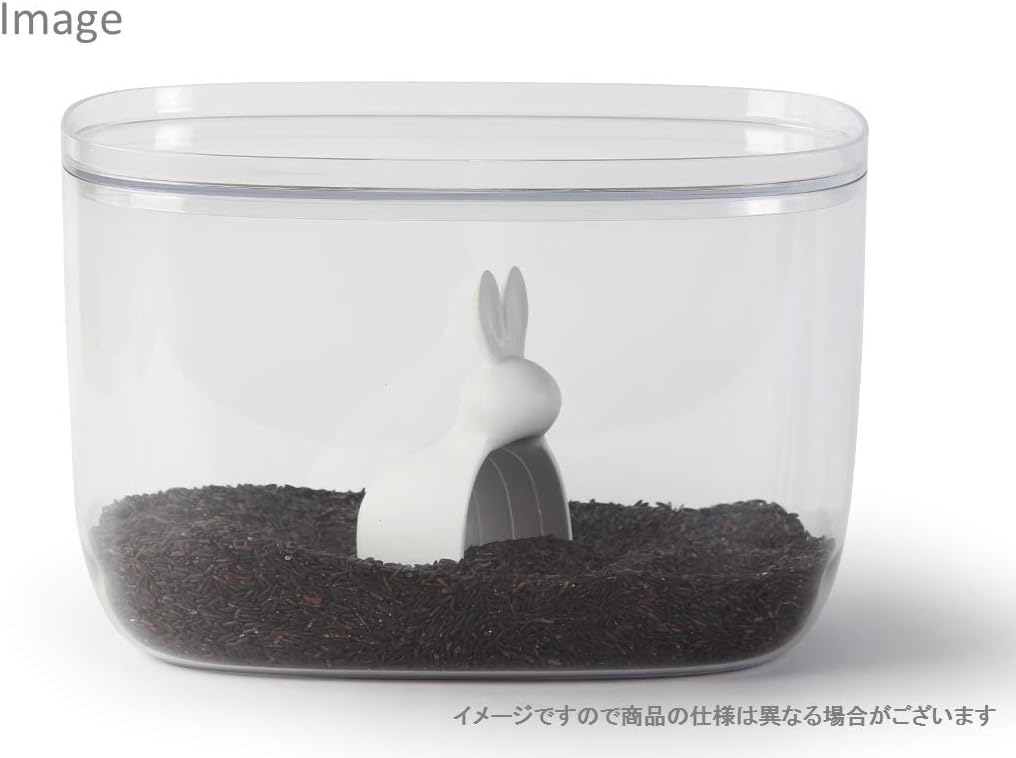 Quory 521714400 Rice Lightweight Cup, Measuring Cup, 6.1 fl oz (180 ml), With Graduations, Scandinavian, Rice Scoop, Rabbit, White, 2.8 x 2.6 x 5.3 inches (7 x 6.5 x 13.5 cm)