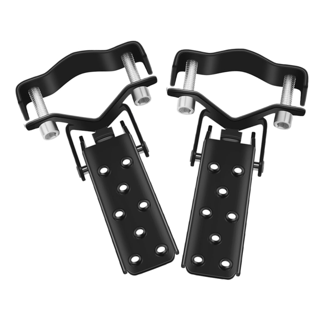 Luxshiny 4 Pairs Folding Bike Rear Footrest Flat Pedals for Mountain Bike Easy Install