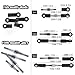 RCMYou Aluminum Turnbuckles Camber Links Upgrades Part for 1/10 Slash 2WD/Stampede 2WD/Rustler 2WD/Bandit 2WD, Alloy Turnbuckles Camber Links Hops Up,Titanium
