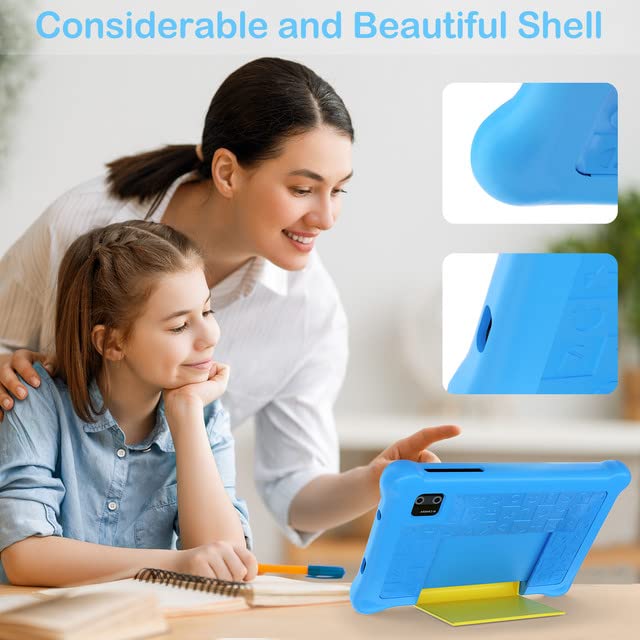 Kinder Tablet 7 Zoll Android 10 Go Quad Core 32GB 3500mAh, Tablet für Kinder mit Etui | Kindersicherung | WiFi | Bluetooth | Bildung |Unterhaltung (Blue) – Bild 4