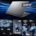 Thunderobot Radiant 16 i9 4060 2.5K Gaming Laptop, 16" WQXGA 240Hz Display, Intel Core i9-13900HX, GeForce RTX 4060, 64GB DDR5 RAM, 2TB PCIe SSD, RGB Backlit Keyboard, Wi-Fi 6, Win 11 Home, Gray - Image 3