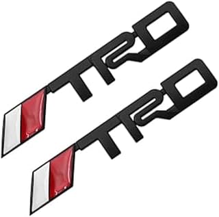 KaberTrade 3D Metal Car Logo Tag Sticker - Compatible with TRD - Small Size 6.5cm Long 1.5cm Wide - 2 Piece - Suitable for Most Models - by KaberTrade