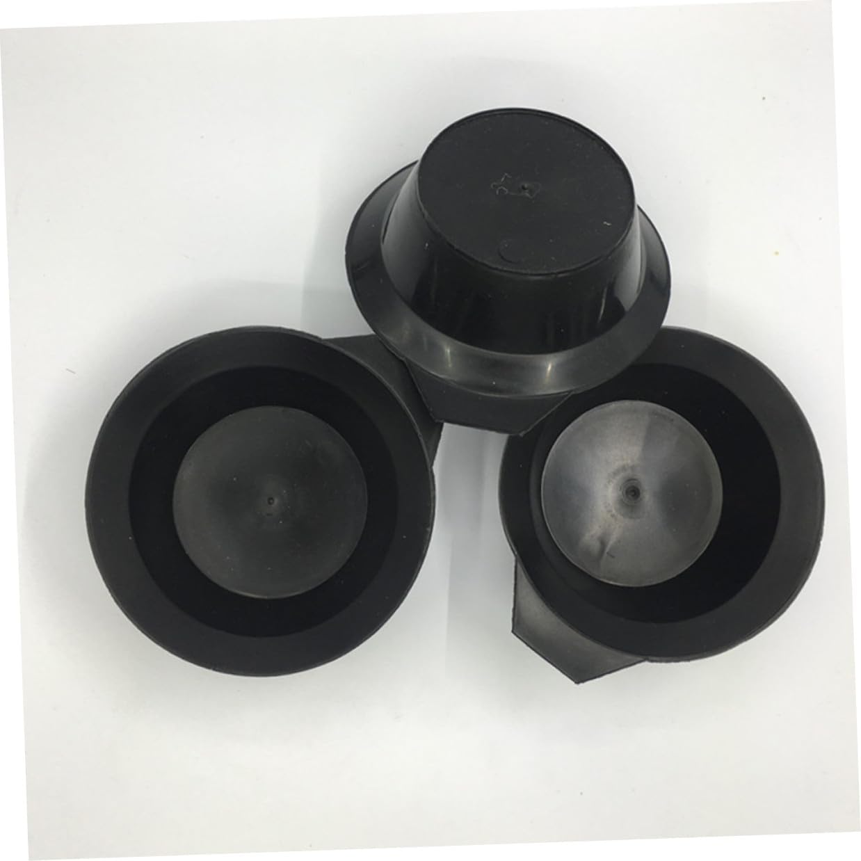 TEHAUX 100pcs Black Plastic Hair Color Mixing Bowls Hair Dye Bowls for Professional Salon Hairdressing No Mess Tool