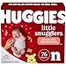 Huggies Little Snugglers Baby Diapers, Size Newborn (up to 10 lbs), 76 Ct, Newborn Diapers