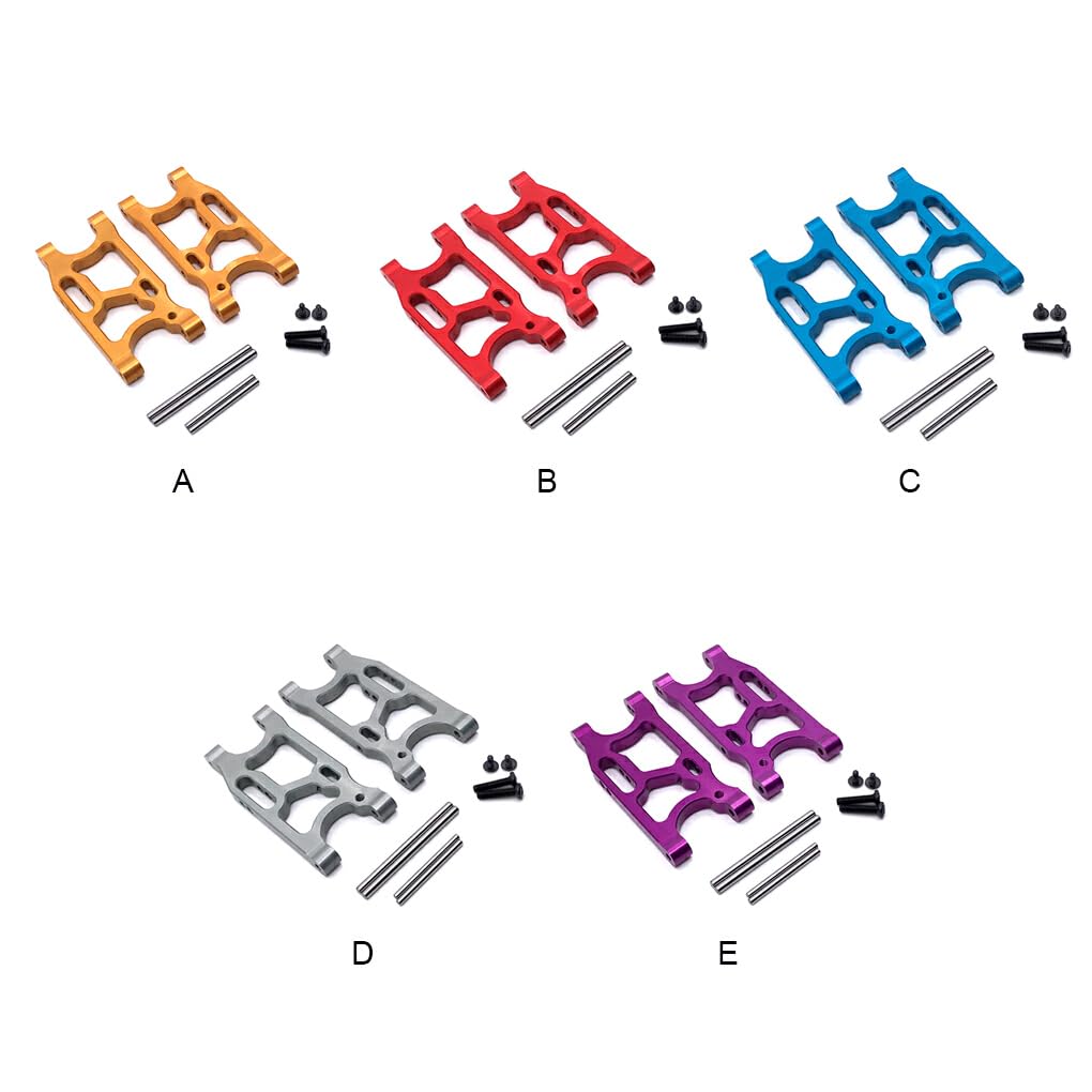 RCGOFOLLOW 2 pièces télécommande Voitures Bras oscillants arrière Mise à Niveau Modification pièce jointe Remplacement pour WLtoys 144010 144001 144002 124016, Rouge