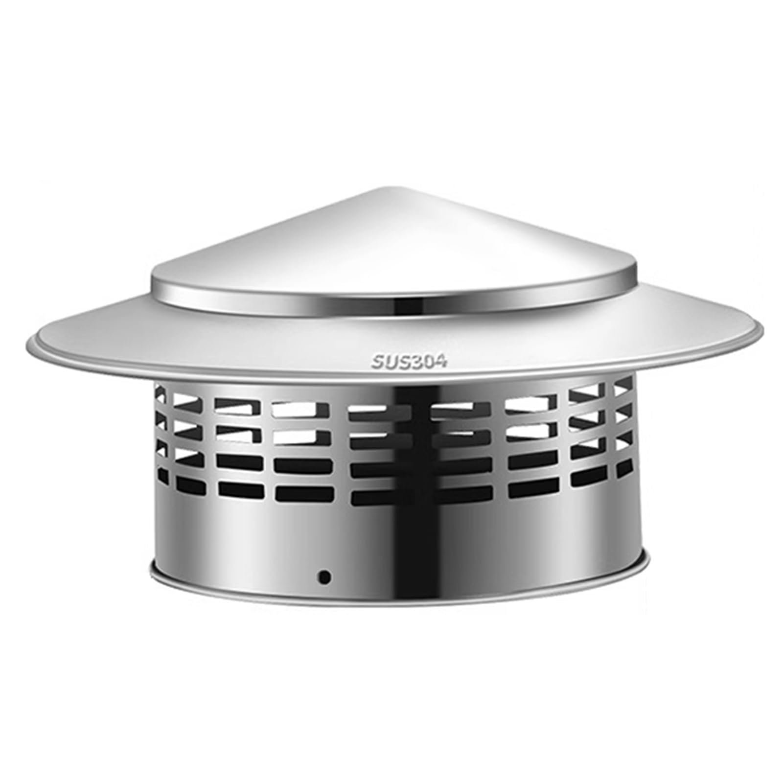 Chapeau de cheminée conique couvercle de conduit en acier inoxydable 304 pour grille de toit