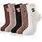5PC Fuzzy Socks Cute Winter Soft Sleeping Microfiber Stuff Sock Thick Fluffy Plush Cabin Home Socks Gifts for Womens Mens