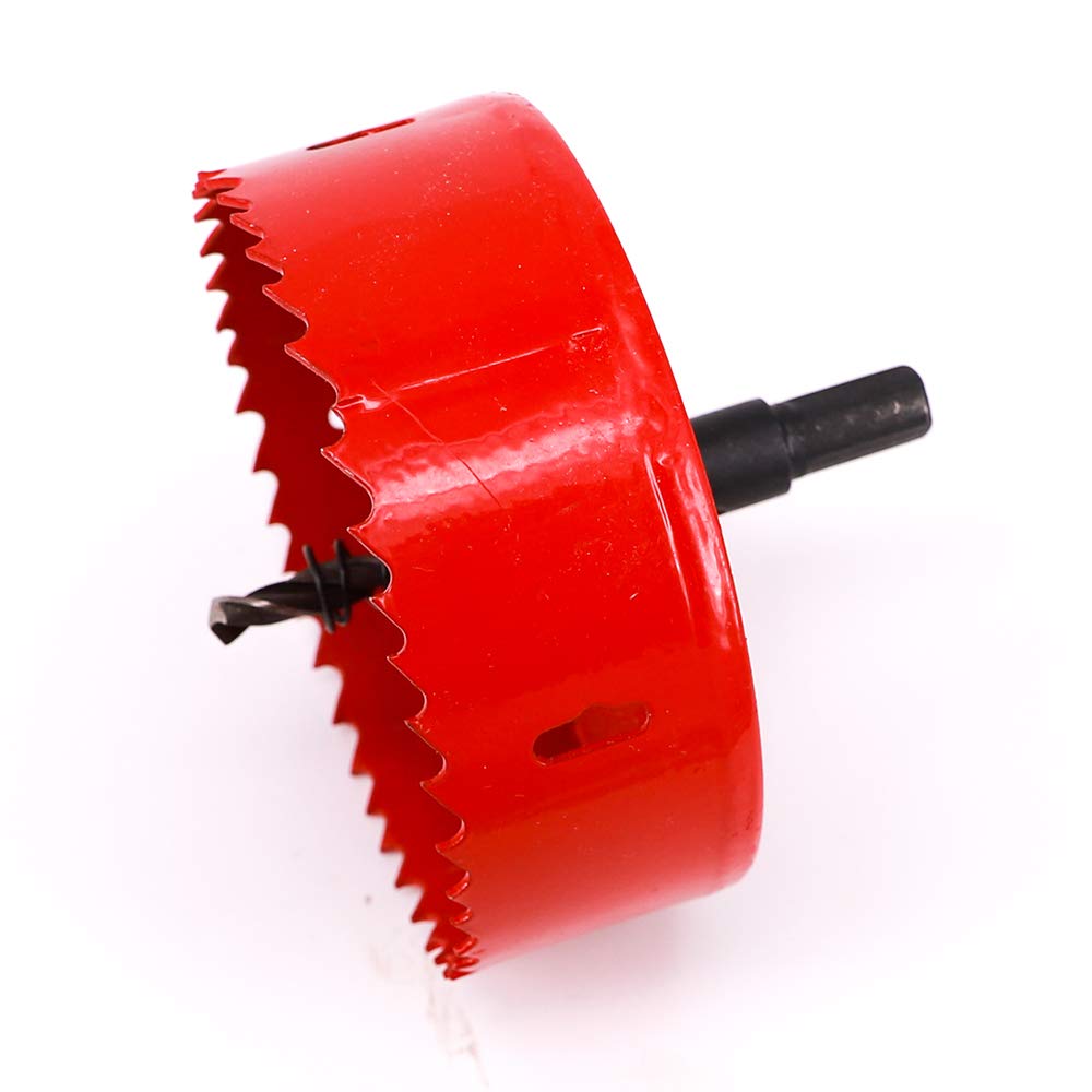 F Season Orange, Black Centring Drill Diameter Holesaw Hole Saw For Cutting Circular Holes (100Mm)