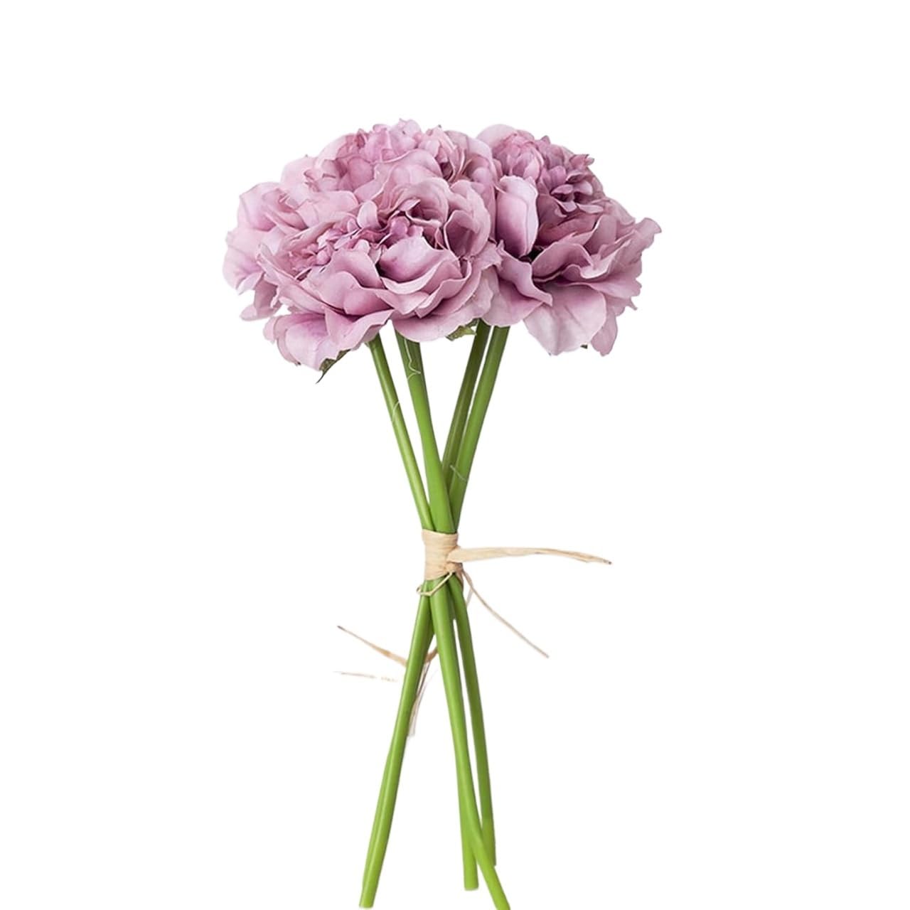 SBJKLYRN Simulated flowers, 5 Pcs Artificial Silk Flowers ation Wedding Bouquet for Bride Fake...