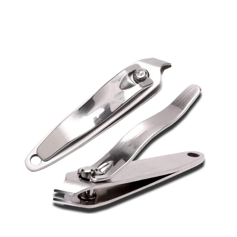 XIANGFAZJD Cortauñas Cubridoras de uñas Adult Acero Inoxidable Clavador de Clavo Silver 1.2 * 6.1cm Cubridoras de uñas multifuncionales