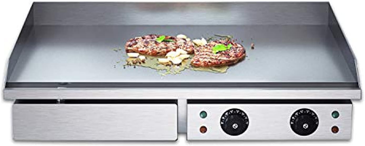 820 Easy Operating BBQ Griddle Full Flat Smooth Plate Electric Grill For Kitchen Equipment