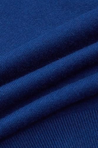 Image of JENNIE LIU Women's 100% Pure Cashmere Long Sleeve Pullover V Neck Sweater