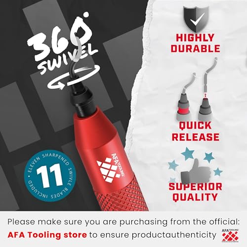 AFA Tooling Deburring Tool Kit with 11 High Speed Steel BS1010 Blades | Precision Edge Burr Removal on Copper, Iron, Brass, and PVC Plumbing Pipes, 3D Printing Plastics, Resin Art, and Metal Work