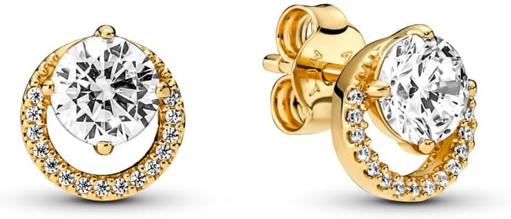 PANDORA Sparkling Round Halo Stud Earrings