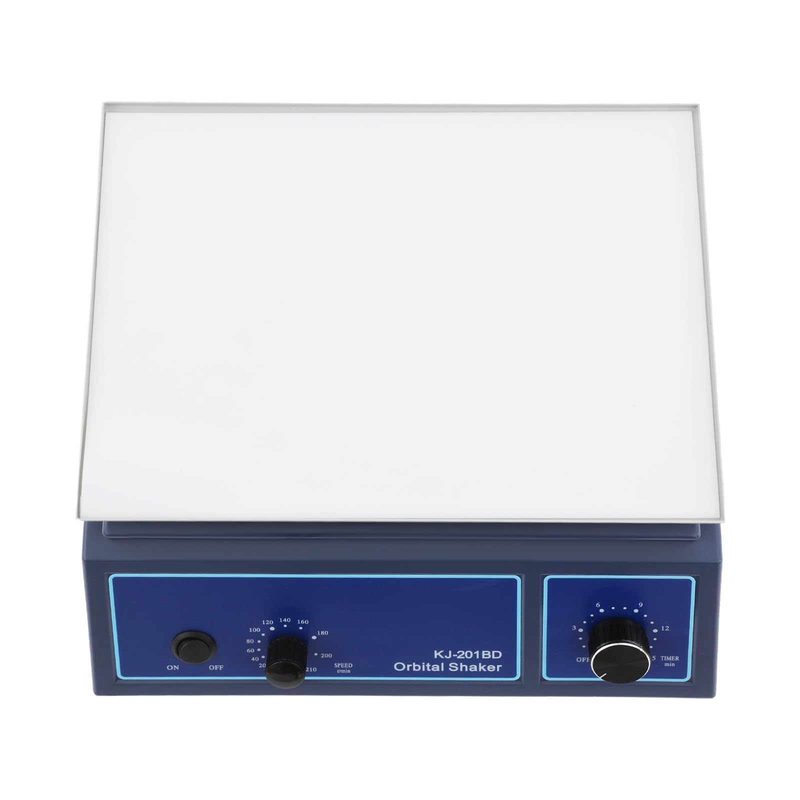 Agitador orbital de laboratorio con temporizador de velocidad ajustable de 0 a 210 rpm, placa de 12.4 x 8.58 pulgadas y capacidad de 2.2 libras
