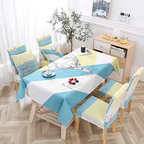 Nordic Style Cotton And Linen Tablecloth Set Black And White Grid Simple Waterproof Tablecloth Tv Cabinet Cover Tablecloth 140 * 180 Mengling