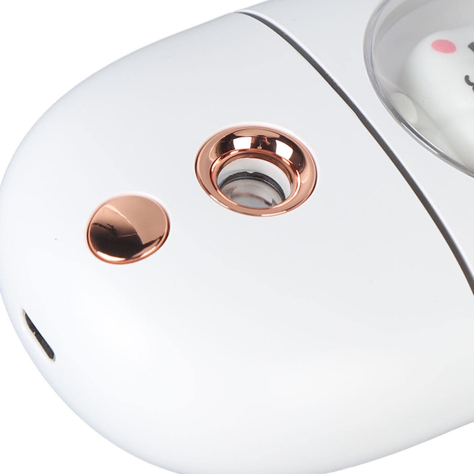 Haofy Pulv¨¦risateur de Brume Faciale, Humidificateur de Brume de Visage d'animal Mignon Pratique Rechargeable par USB pour Le Voyage 35 ML (Blanc)