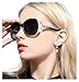 Produktbild FIMILU Sonnenbrillen Damen Über-Groß, Retro Designer-polarisiert Brille Frauen, 100% UVA/UVB Schutz (Weiß,Grau)