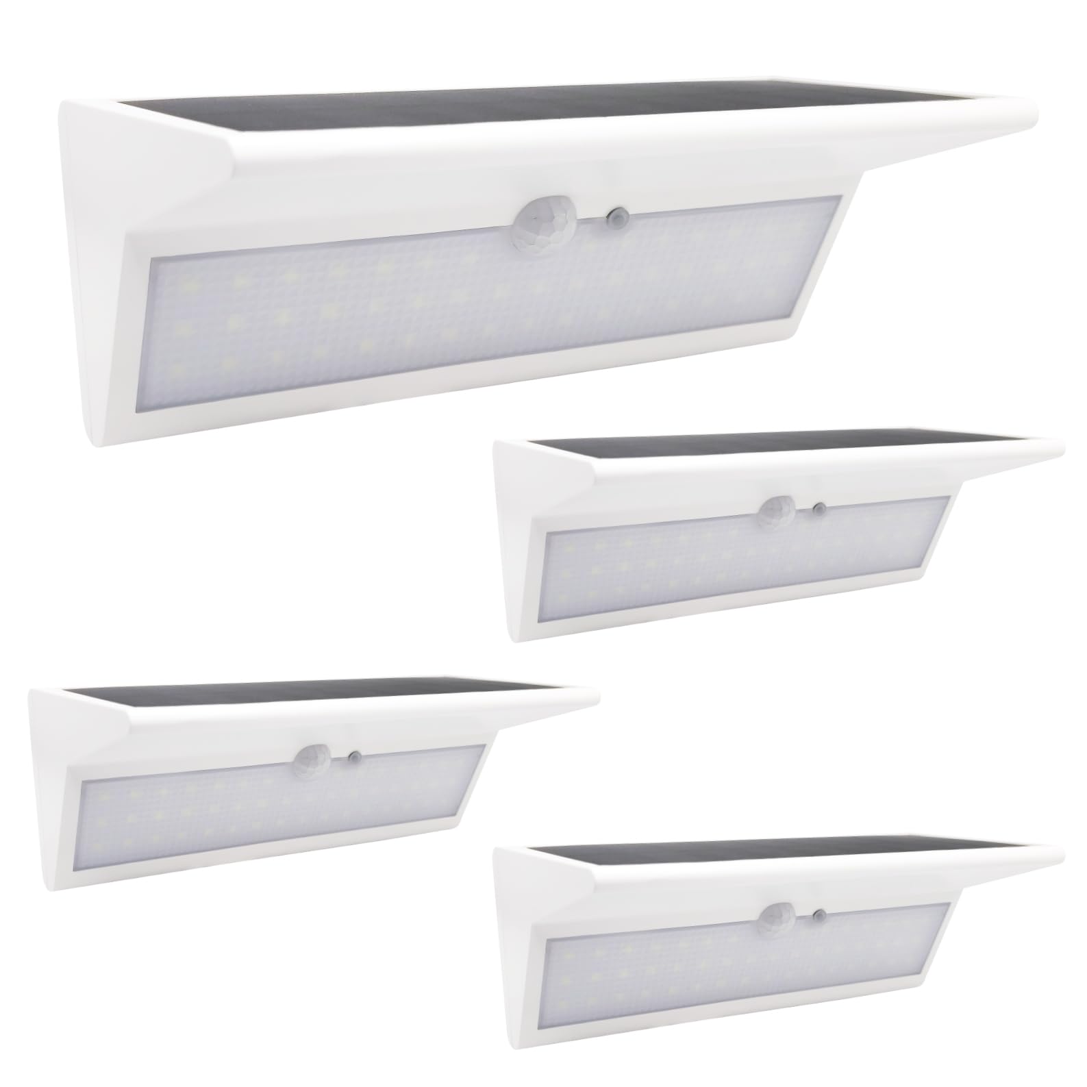 LED ATOMANT 4x Aplique LED Solar 46 LEDs IP65 800lm 4 Modos con Sensor | Luz de seguridad, 4 modos de iluminacion