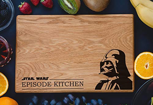 Star Wars Darth Vader EPISODE KITCHEN Personalized Engraved Cutting Board - Girlfriend gift Wedding Gift, Anniversary Gifts, Housewarming Gift,Birthday Gift, Corporate Gift, Award star01