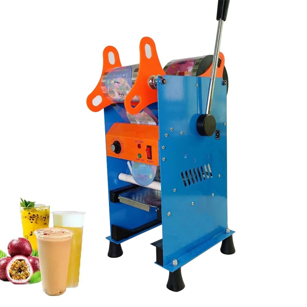 Zertylre Commercial Cup Sealing Machine, Hand Press 300-500 Cups/Hour, Closer 12cm Height for 72/78/90/95 MM Diameter Drinks