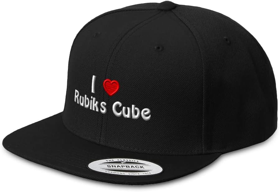 Speedy ProsSnapback Hats for Men & Women I (Love) Rubiks Cube Red Heart Hobbies Lovers
