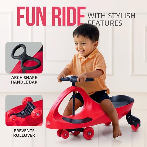 Image of LuvLap Sunshine Swing Car for Kids, Comfortable Seats & Durable, Smooth Wheels, Baby Car, Magic Toy, Push Ride On, 3+ Years, Birthday Gift for Baby Boys & Girls, Red & Black
