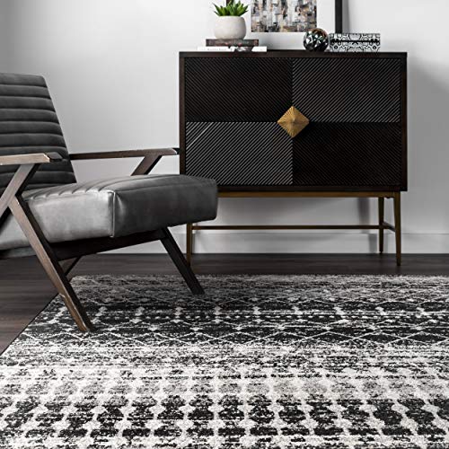 Nuloom Moroccan Blythe Runner Rug, 2' 8" X 8', Black #TOP7