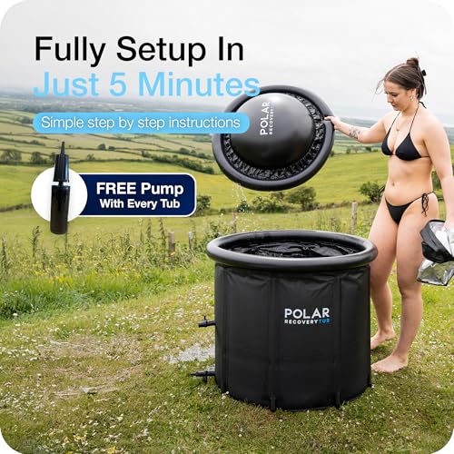 Polar Recovery 2.0 Tub/Upgraded 2024 370L Portable Ice Bath for Cold Water Therapy Training/an Ice Bathtub for Athletes - 2 Valve Chiller compatilble Ice Bath and Soaking - Outdoor Cold Plunge Tub Polar Recovery 2.0 Tub/Upgraded 2024 370L Portable Ice Bath for Cold Water Therapy Training/an Ice Bathtub for Athletes - 2 Valve Chiller compatilble Ice Bath and Soaking - Outdoor Cold Plunge Tub