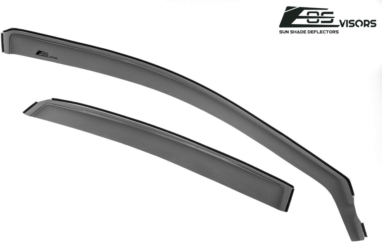 Extreme Online Store Replacement for 2013-2018 Nissan Altima | EOS Visors JDM in-Channel Style Smoke Tinted Side Vents Rain Guard Window Deflectors