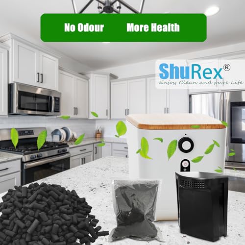 Shurex Odor Absorbing Carbon Refills for iDOO 3L Smart Kitchen Countertop Composter Filter, Replacement Activated Charcoal Filters Compatible with iDOO 3L Electric Kitchen Composter by ShuRex - Used condition - Image 6