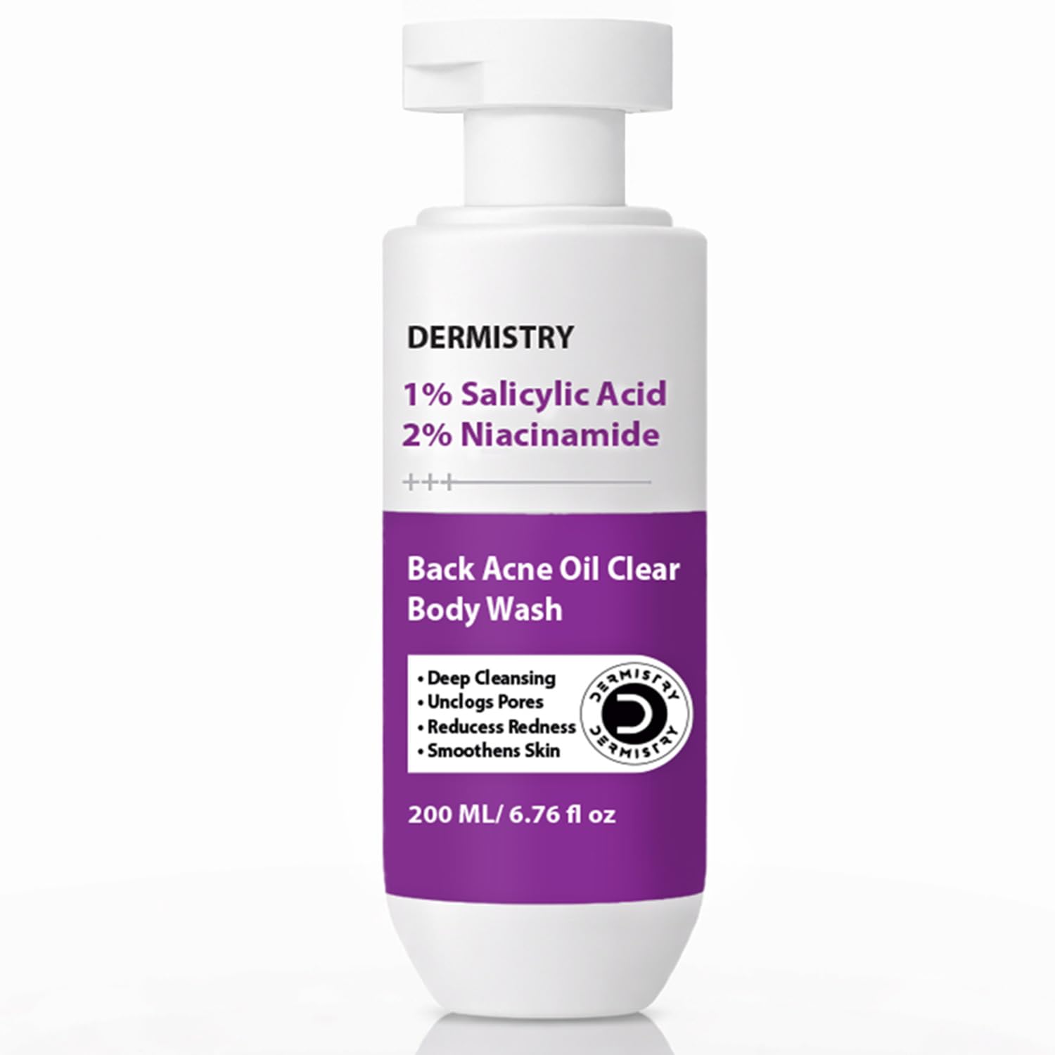 Dermistry 1% Salicylic Acid 2% Niacinamide Back Acne Body Wash Scrub to Clear Excess Oil & Clogged Pores Fades Acne Scars for Oily Acne Prone Skin Men Women Boys Girls 200ml-image-15