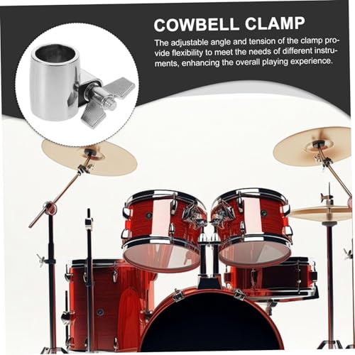 Abrazadera de montaje para cowbell para bombo, soporte versátil para percusión, hardware para batería duradero miniatura 7