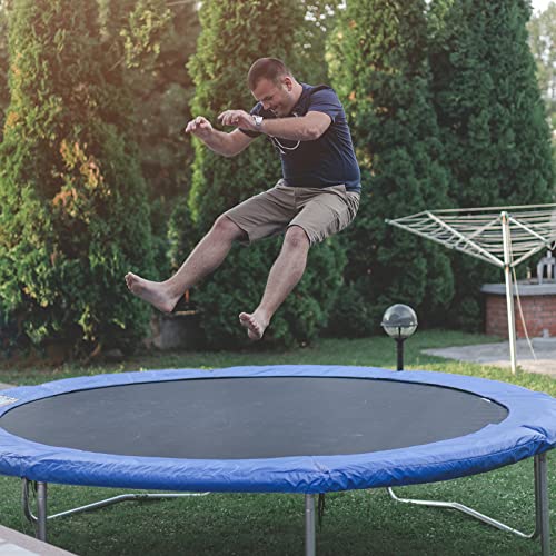 Giantex Replacement Trampoline Mat, High-Elastic PP Weather-Resistant Mat Fits 8 10 12 14 16ft Round Frame, Spring Not Included (16Ft w/ 108 V-Hooks 7'' Spring)