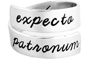 Geeky Rings - Expecto Patronum C Ring - Aluminum Adjustable Wrap Ring