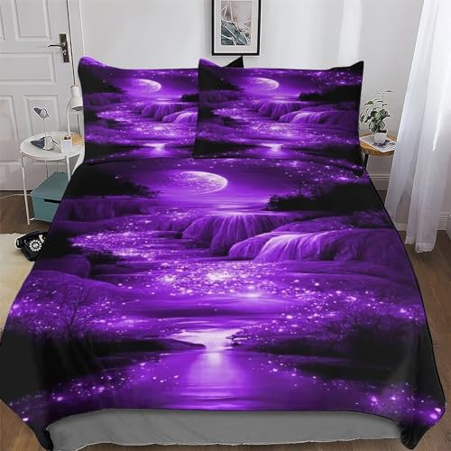 Parure de lit paysage hypoallergique microfibre double douceur durable - 2