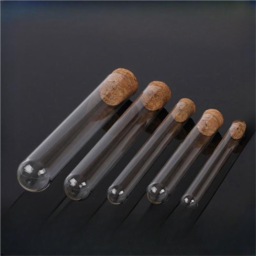 Provette per la conservazione dei campioni 20 tubi di vetro robusti, utili e buona qualità con tappi, prova da 18x180 mm for esperimenti