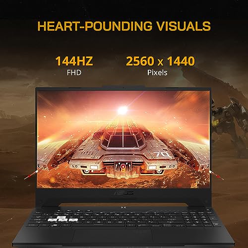 Asus 2022 TUF F15 15.6'' WQHD 144Hz Gaming Laptop, Intel 12th Core i7-12650H, grafica NVIDIA GeForce RTX 3050, 32GB DDR5 RAM, SSD PCIe 1TB, tastiera retroilluminata, Win 11, nero, scheda USB da 32 GB - Notebook - Immagine 2