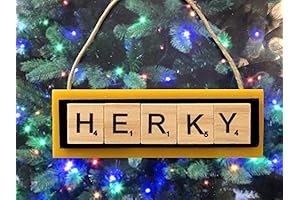 HERKY the Hawk Christmas Ornament Letters Tiles Craft