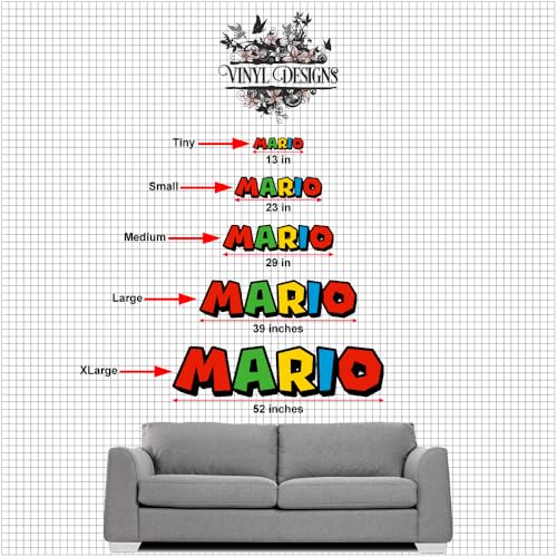 Vinilo decorativo Super Mario personalizado para pared miniatura 3