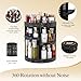 Famitree 360 Rotating Makeup Organizer, DIY Adjustable Makeup Carousel Spinning Holder Storage Rack, Large Capacity Vanity Organizer Skincare Organizers (Black)