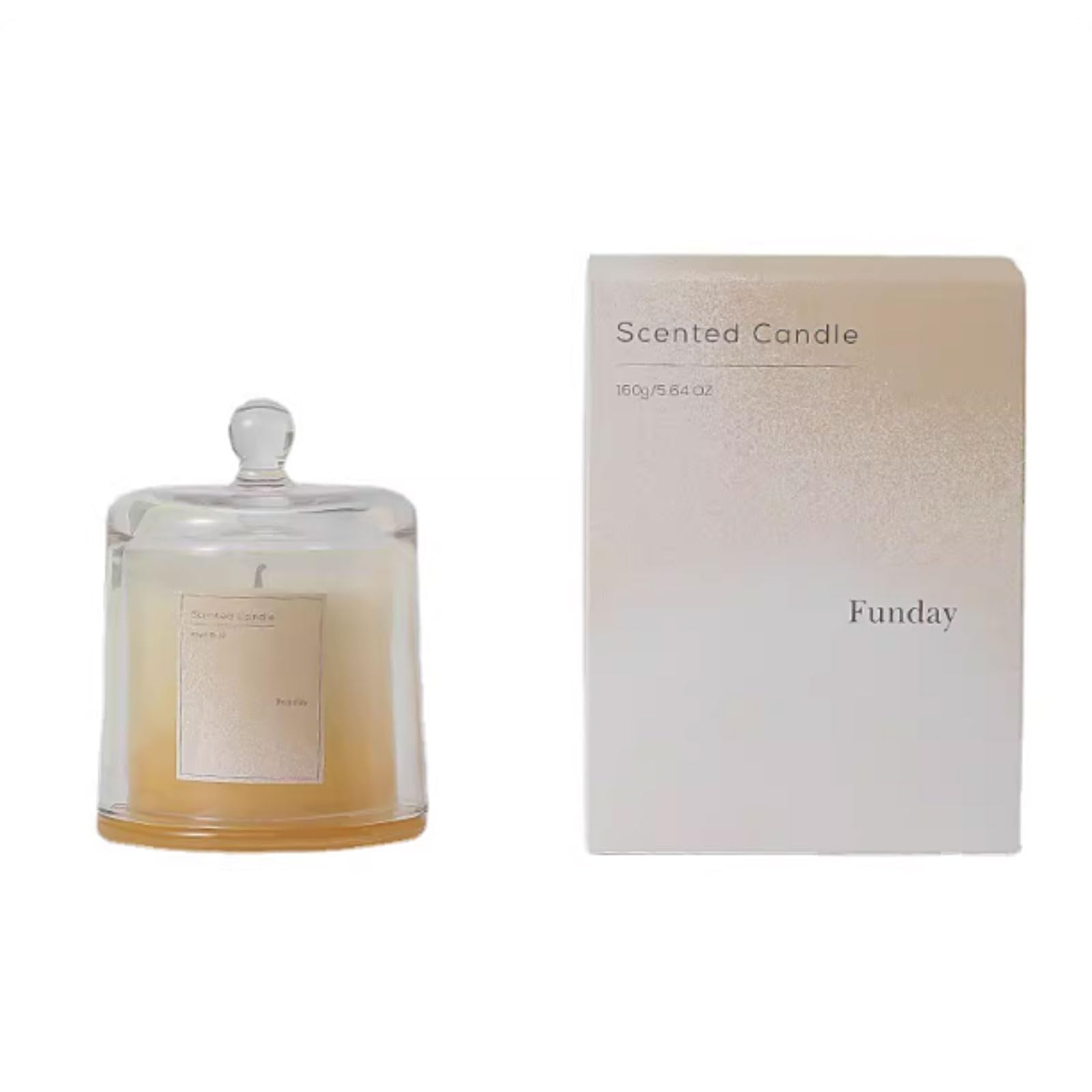 Compacto Velas de vidrio Velas aromáticas reutilizables modernas for el hogar hechas con cera de soja y aceites esenciales for mujeres y hombres no es picante(Oranje)