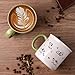AmorArc 22 OZ Large Ceramic Coffee Mugs Set of 2, Oversized Mugs With Big Handle for Men Women Dad Mom, Big Mug With Textured Dogs Cats Patterns for Office & Home -Microwave Safe, 2 Pcs-Green