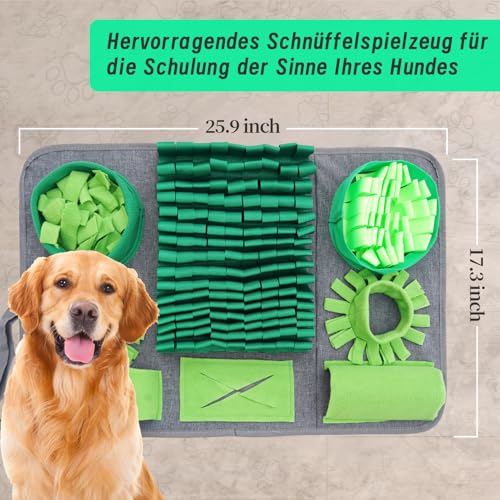 HDOELGP Schnüffelteppich Hund Haustier schnüffelmatte Interaktives Hundespielzeug Bestes Material Extrem haltbar Intellektuelles Spielzeug für Hunde rutschfest Slow Feeder (44 * 66cm)