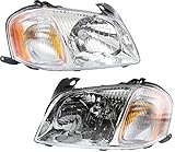 Garage-Pro Driver and Passenger Side Headlight for Mazda Tribute DX ES LX 2001-2004 Halogen With bulb(s) Replaces# EC0151040L EC0251030