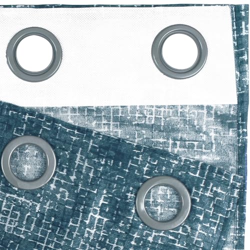 Image of Curtain Window - Raga Transparent Curtain 5 Feet with 1 Unit of Window Curtains |Texture| Ash Blue| Polyester, Pack of 10
