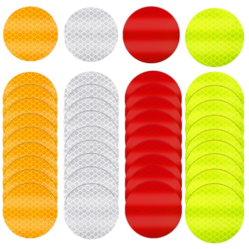 40Pcs Dot Reflective Safety Stickers for Vehicles & Bikes