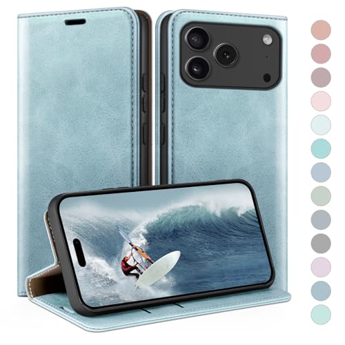 Coque iPhone 17 Pro Max anti-piratage RFID et étui portefeuille sécurisé