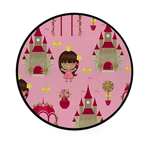 Tapis de jeu rond portable pour activités dans le salon