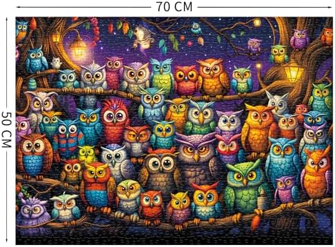 TangComplete - Owl Family Puzzles for Adults 1000 Pieces, Jigsaw Puzzles for Adults 1000 Piece, Challenging Game Toys, Impossible Puzzle, Family Decoration Puzzle
